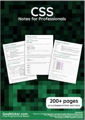 CSS Notes For Professionals