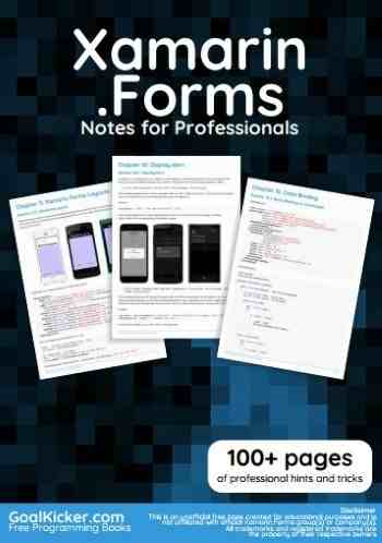 Xamarin Forms Notes For Professionals