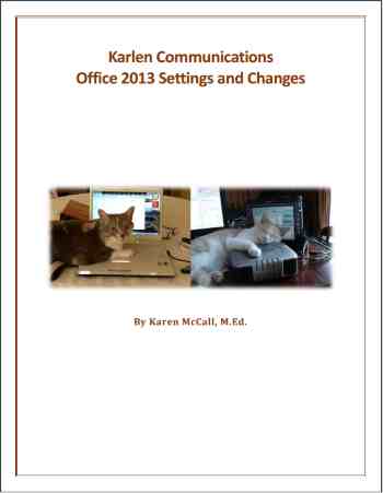 Office 2013 Settings And Changes